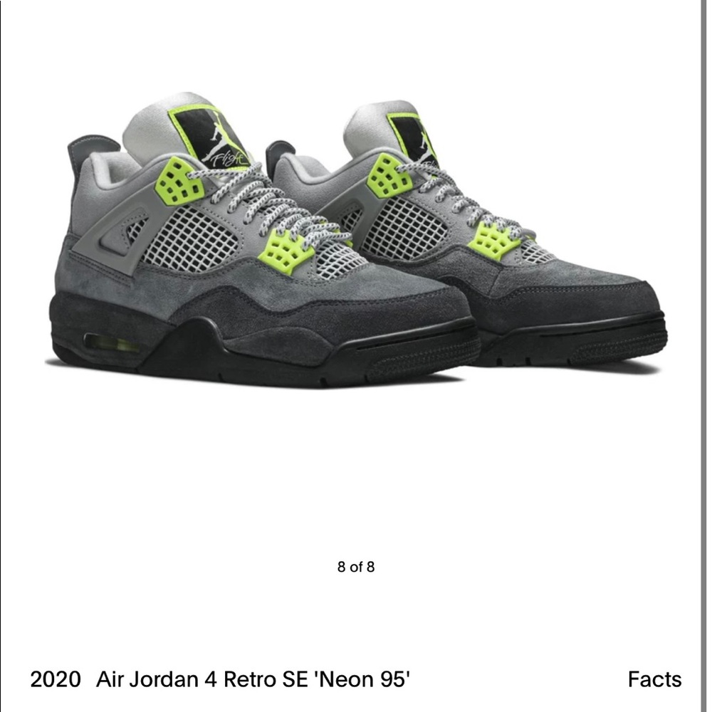 Air Jordan 4 Retro SE ‘Neon 95’ youth